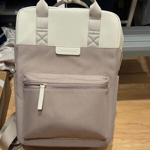Two-Tone Blush Backpack with Cream Top